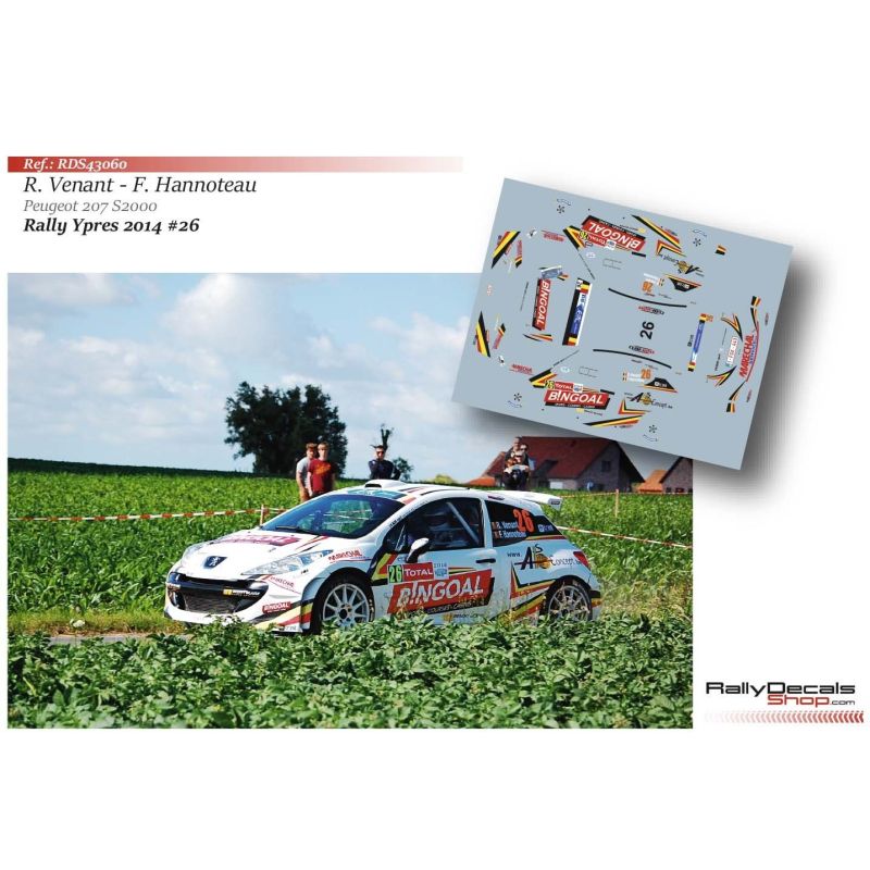 Raphael Venant - Peugeot 207 S2000 - Rally Ypres 2014