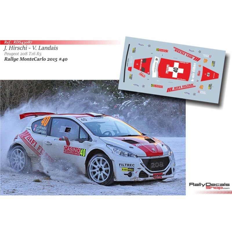 Jonathan Hirschi - Peugeot 208 T16 - Rally Montecarlo 2015