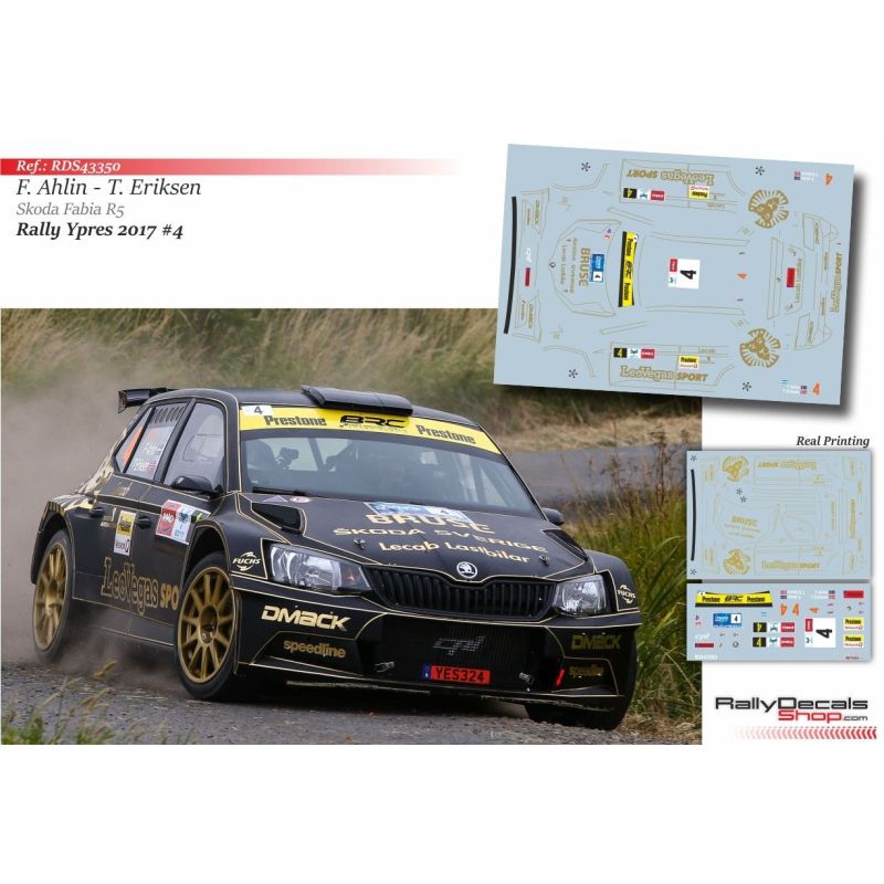 Fredrik Ahlin - Skoda Fabia R5 - Rally Ypres 2017