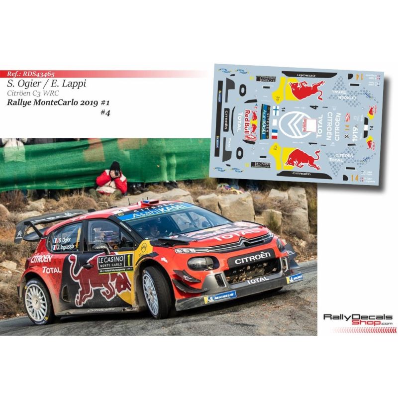 Ogier / Lappi - Citroen C3 WRC - Rally Montecarlo 2019
