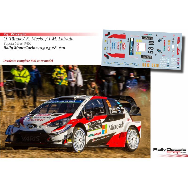 Tanak - Meeke - Latvala - Toyota Yaris WRC - Rally MonteCarlo 2019