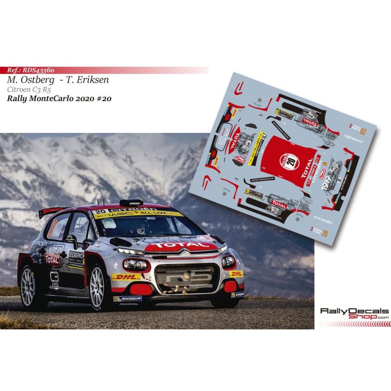 Mads Ostberg - Citroen C3 R5 - Rally MonteCarlo 2020