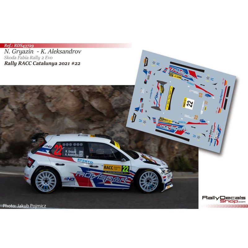 Nikolay Gryazin - Skoda Fabia Rally 2 Evo - Rally Catalunya 2021