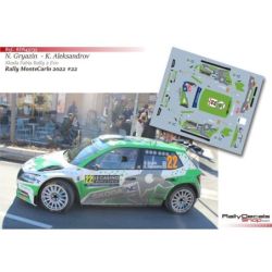 Nikolay Gryazin - Skoda Fabia Rally 2 Evo - Rally MonteCarlo 2022
