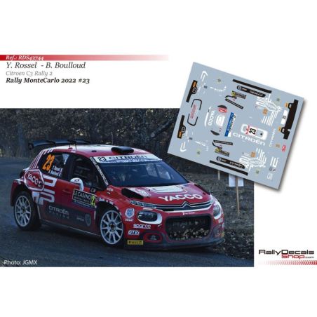 Yohan Rossel - Citroen C3 Rally 2 - Rally MonteCarlo 2022