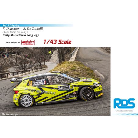 François Delecour - Skoda Fabia RS Rally 2 - Rally MonteCarlo 2023