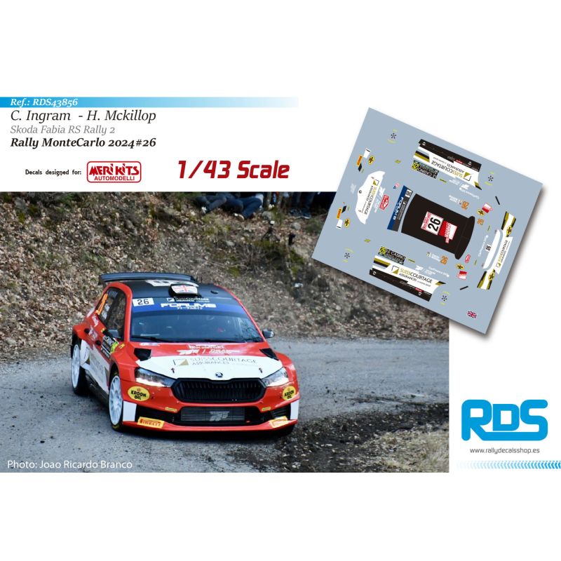 Chris Ingram - Škoda Fabia RS Rally 2 - Rally MonteCarlo 2024