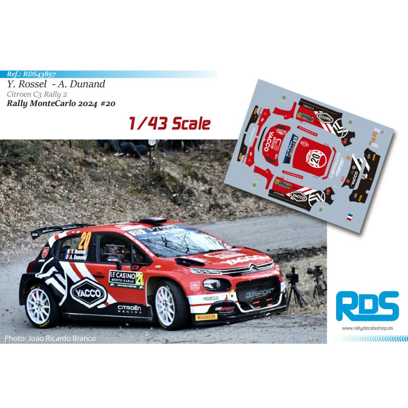 Yohan Rossel - Citroen C3 Rally 2 - Rally MonteCarlo 2024