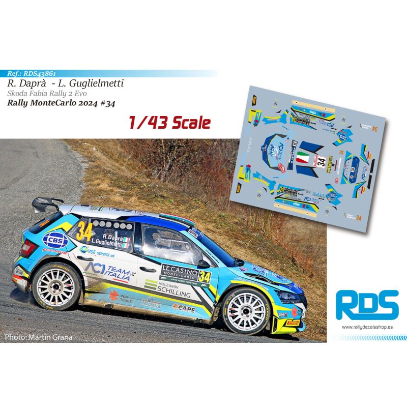 Roberto Daprà - Skoda Fabia Rally 2 Evo - Rally MonteCarlo 2024